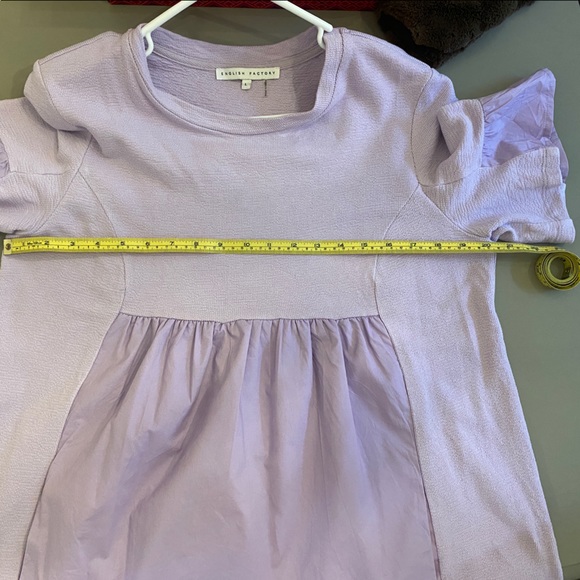 English Factory Solid Mini Dress, lilac, size large - Picture 7 of 7